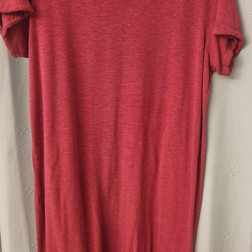 Casual Red T-Shirt Dress